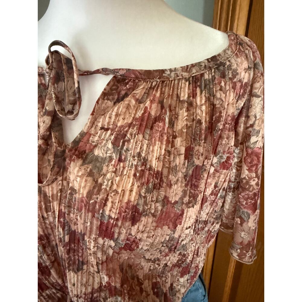 Sue Brett Vintage Floral Crop Top - Adjustable Fit - Picture 3 of 7